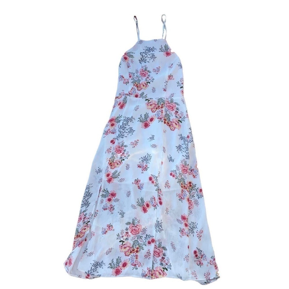Long Floral Slit Dress